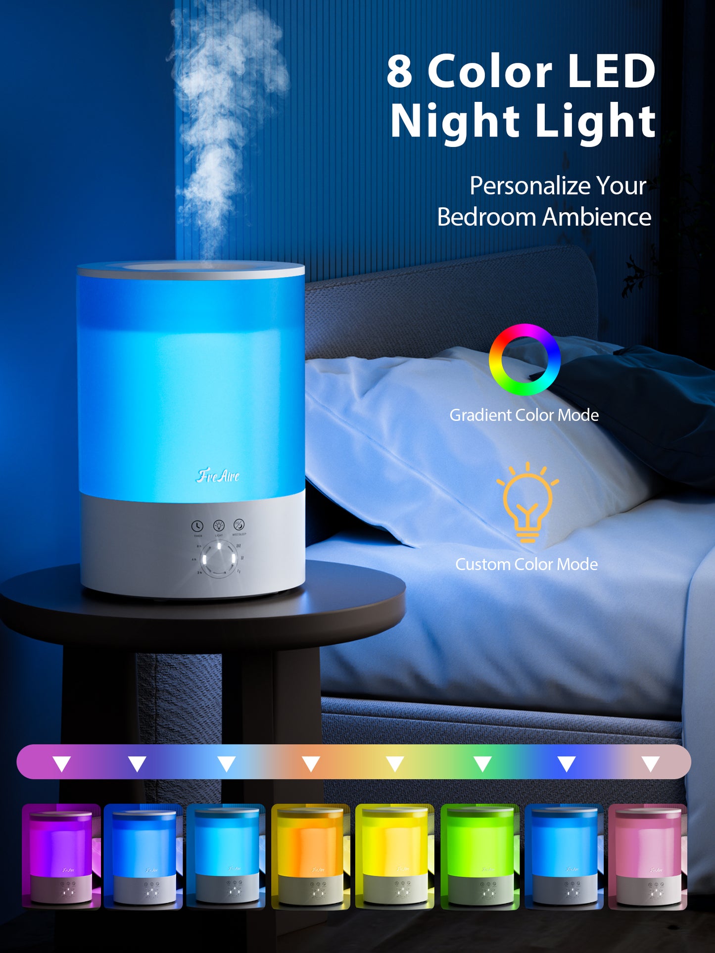 Freaire 2.5L Cool Mist Humidifiers for Bedroom Large Room