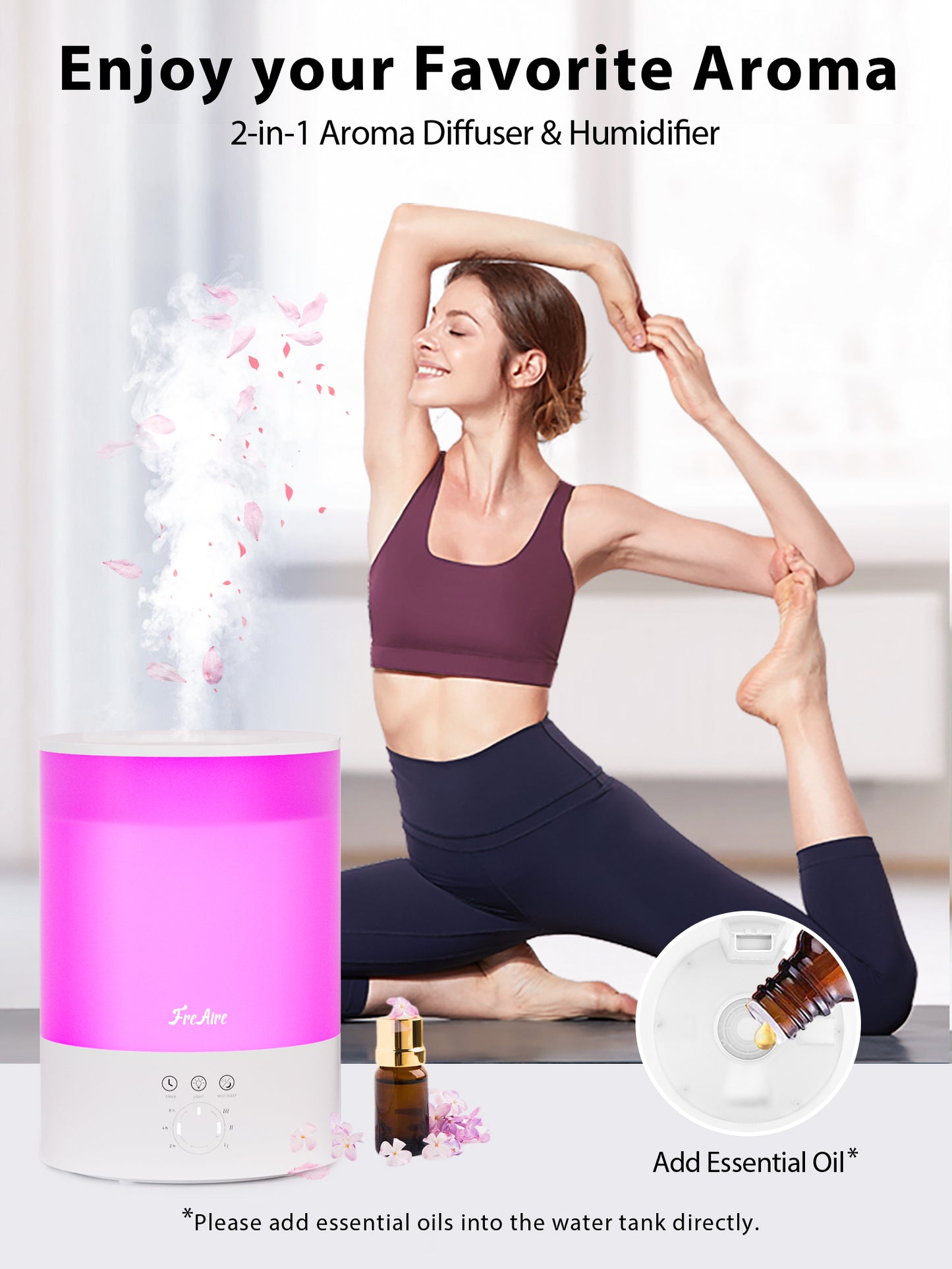 Freaire 2.5L Cool Mist Humidifiers for Bedroom Large Room