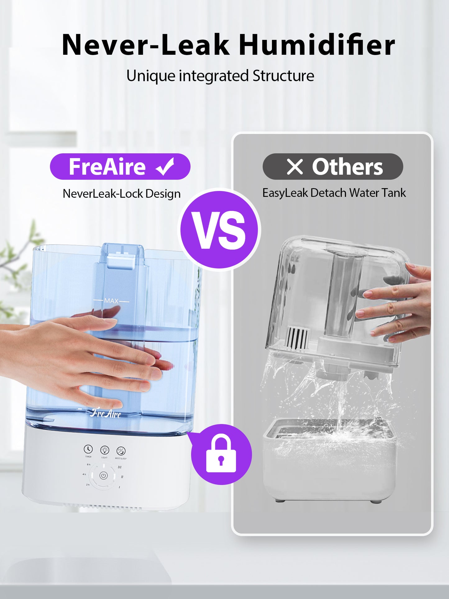 Freaire Cool Mist Humidifiers for Bedroom,Blue