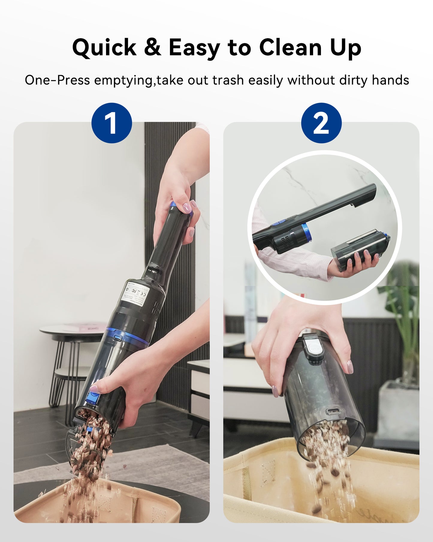 FreAire Handheld Vacuum Cordless, 20KPa Car Vacuum Lightweight